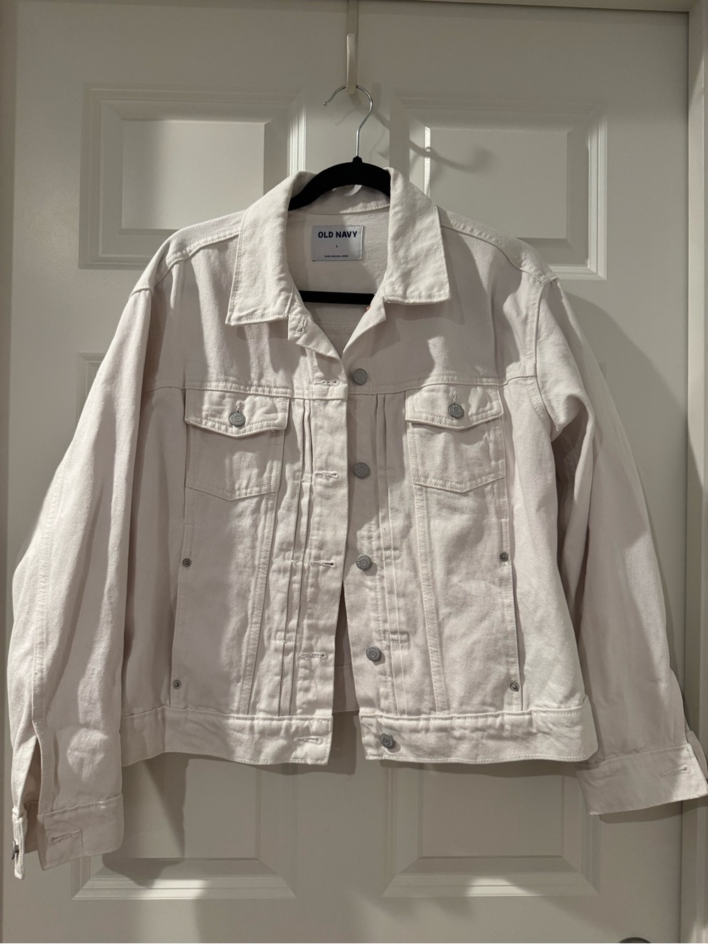 Old Navy Women's White Denim Jacket